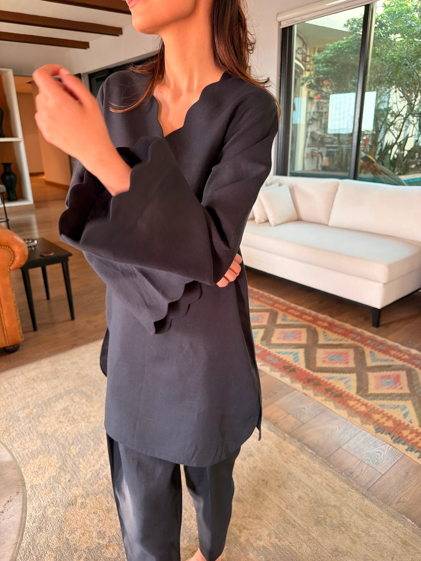 Dark Navy Scallop Set | Sak Atelier