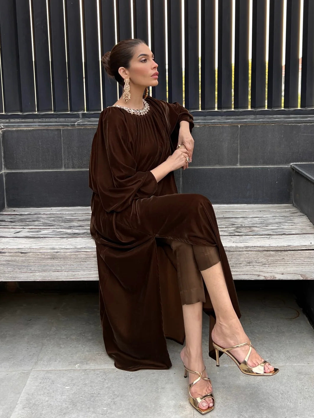 GOLDEN BROWN DENIRO KAFTAAN | SAK ATELIER
