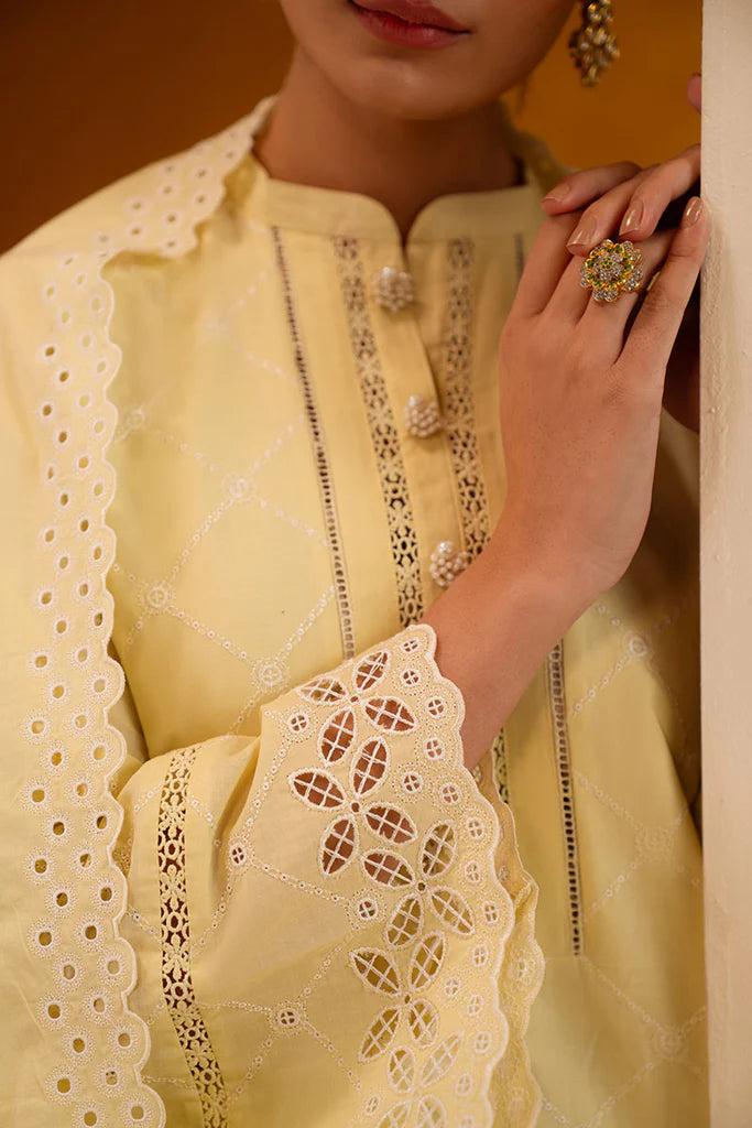 BUTTER BLISS-3PC CHIKANKARI SUIT | Cross Stitch