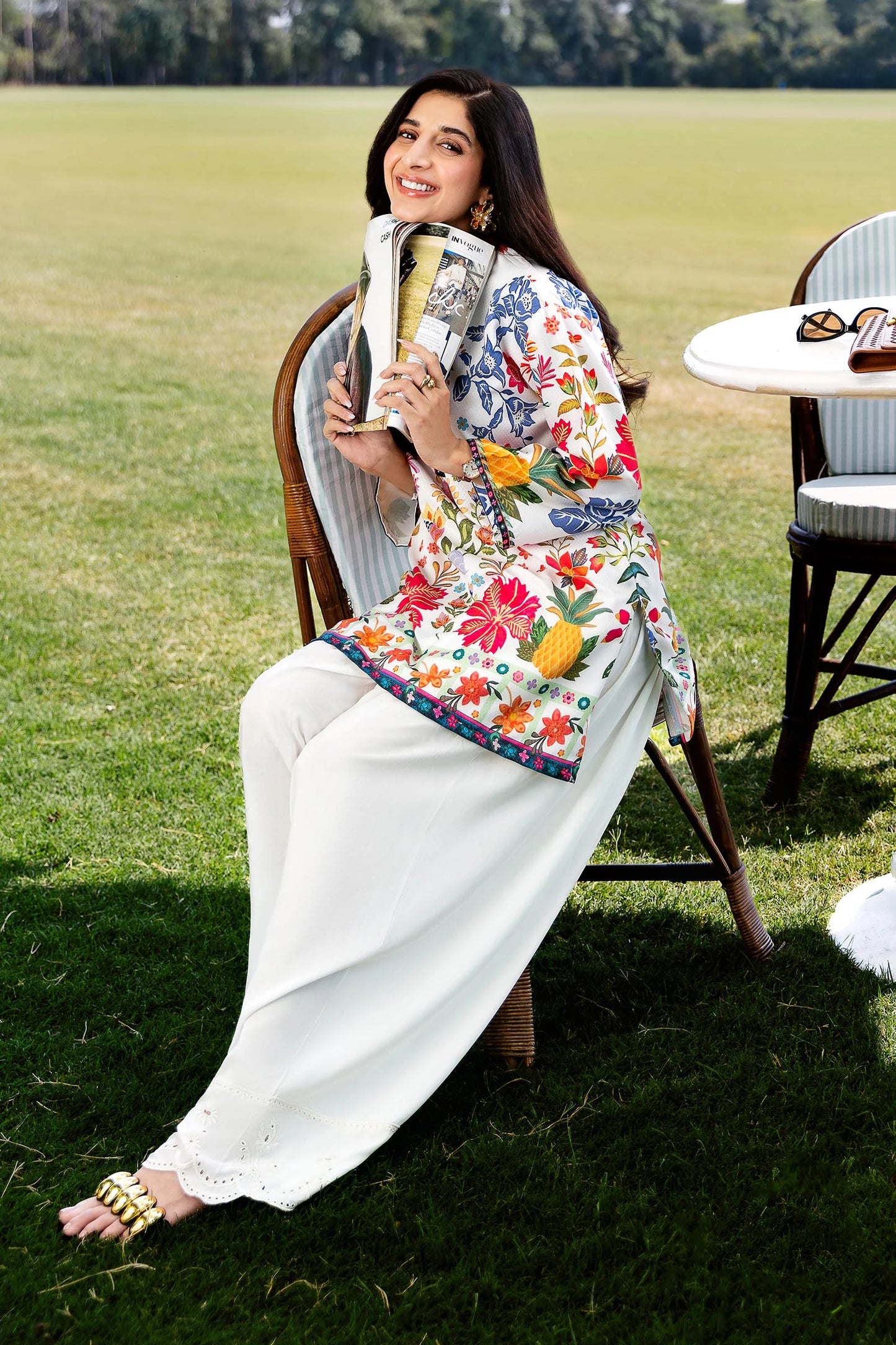 STITCHED BLENDED JACQUARD PRINTED SHIRT | Sana Safinaz