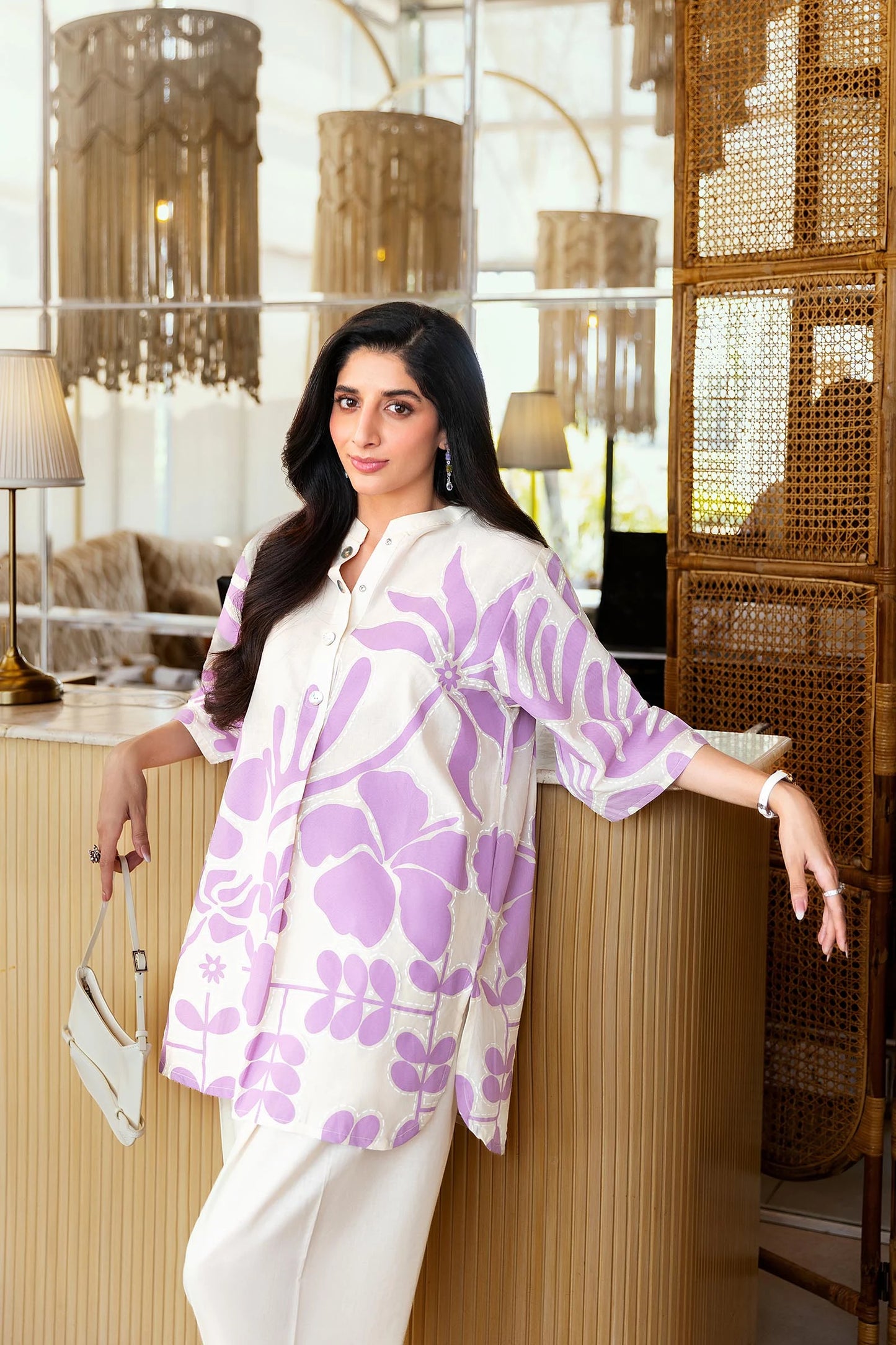 STITCHED LAWN SHIRT | Sana Safinaz