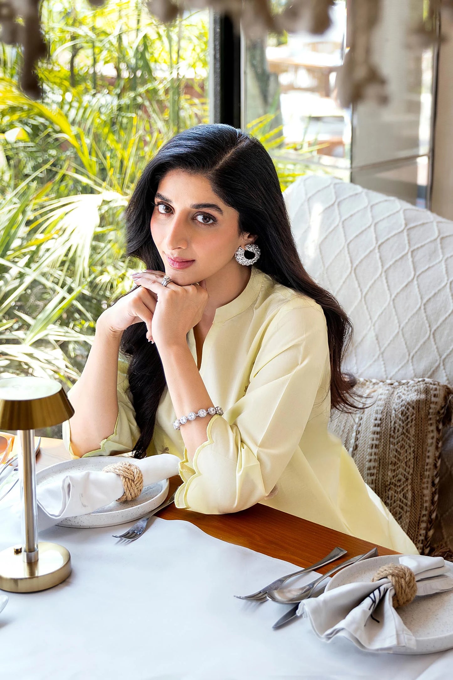 STITCHED LAWN EMBROIDERED SHIRT + SHALWAR | Sana Safinaz
