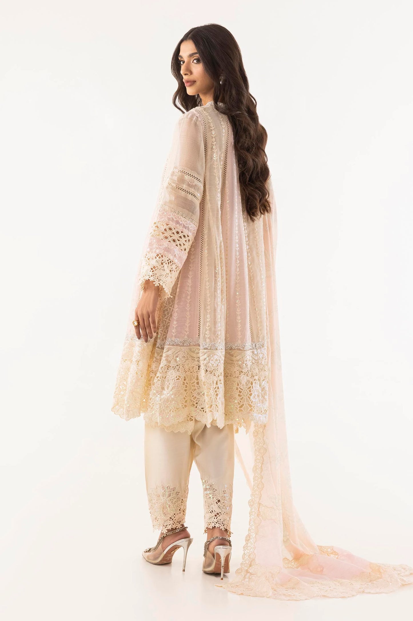 STITCHED EMBROIDERED COTTON SHIRT + SHALWAR + DUPATTA | Sana Safinaz