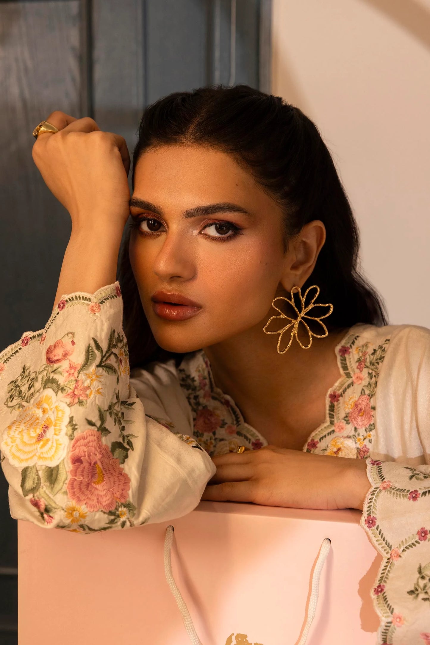 STITCHED VISCOSE EMBROIDERED SHIRT + SHALWAR | Sana Safinaz