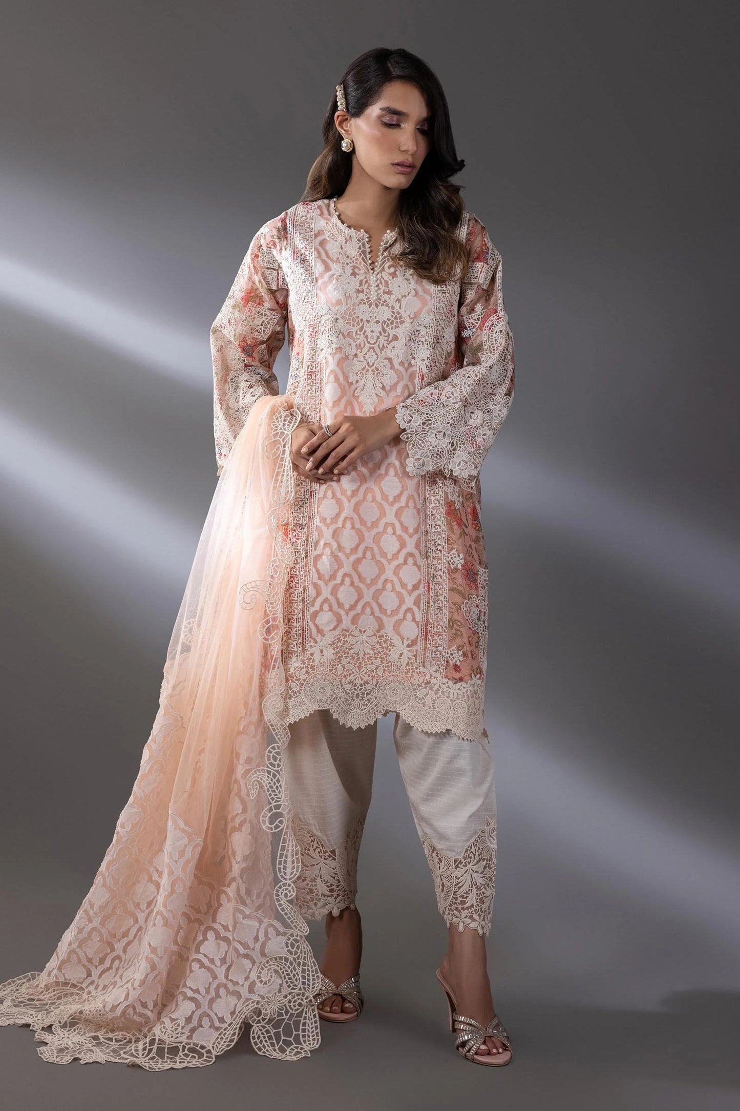STITCHED EMBROIDERED SUIT | Sana Safinaz