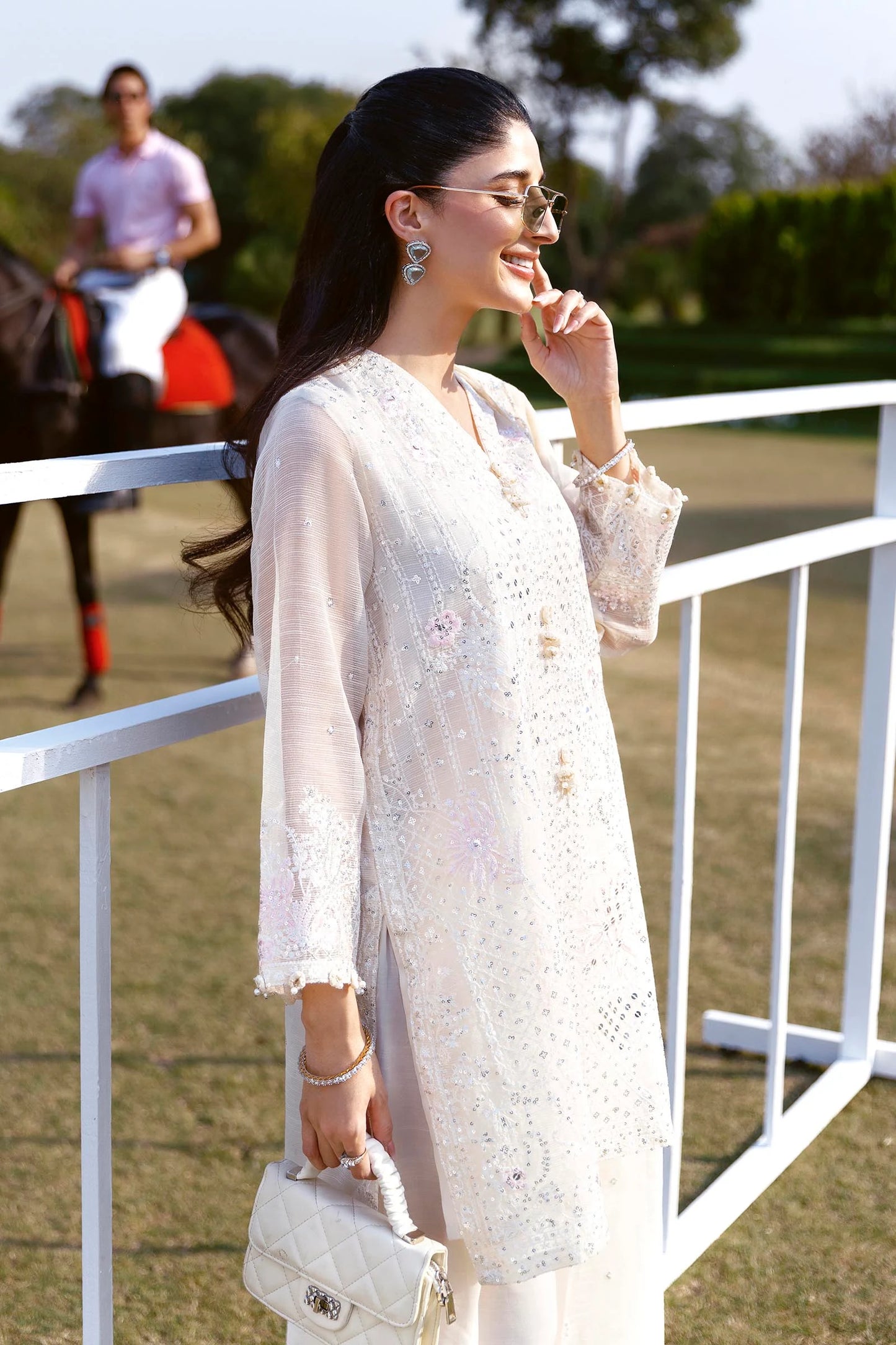 STITCHED EMBROIDERED COTTON SHIRT | Sana Safinaz