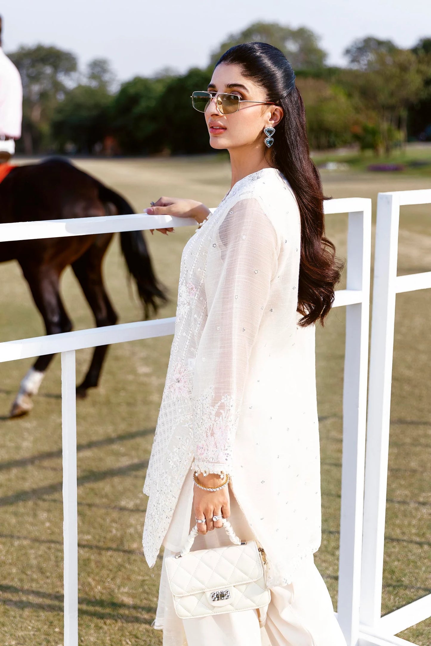 STITCHED EMBROIDERED COTTON SHIRT | Sana Safinaz