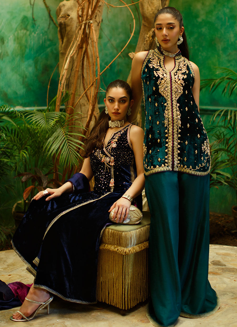 Nareman Emerald Shirt | Velvet | FARAH TALIB AZIZ