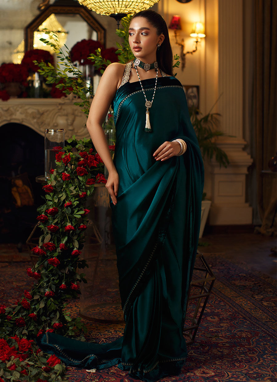 Lunara Saree And Blouse | Velvet | FARAH TALIB AZIZ