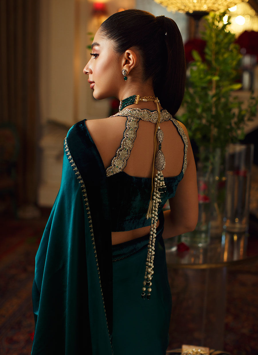 Lunara Saree And Blouse | Velvet | FARAH TALIB AZIZ