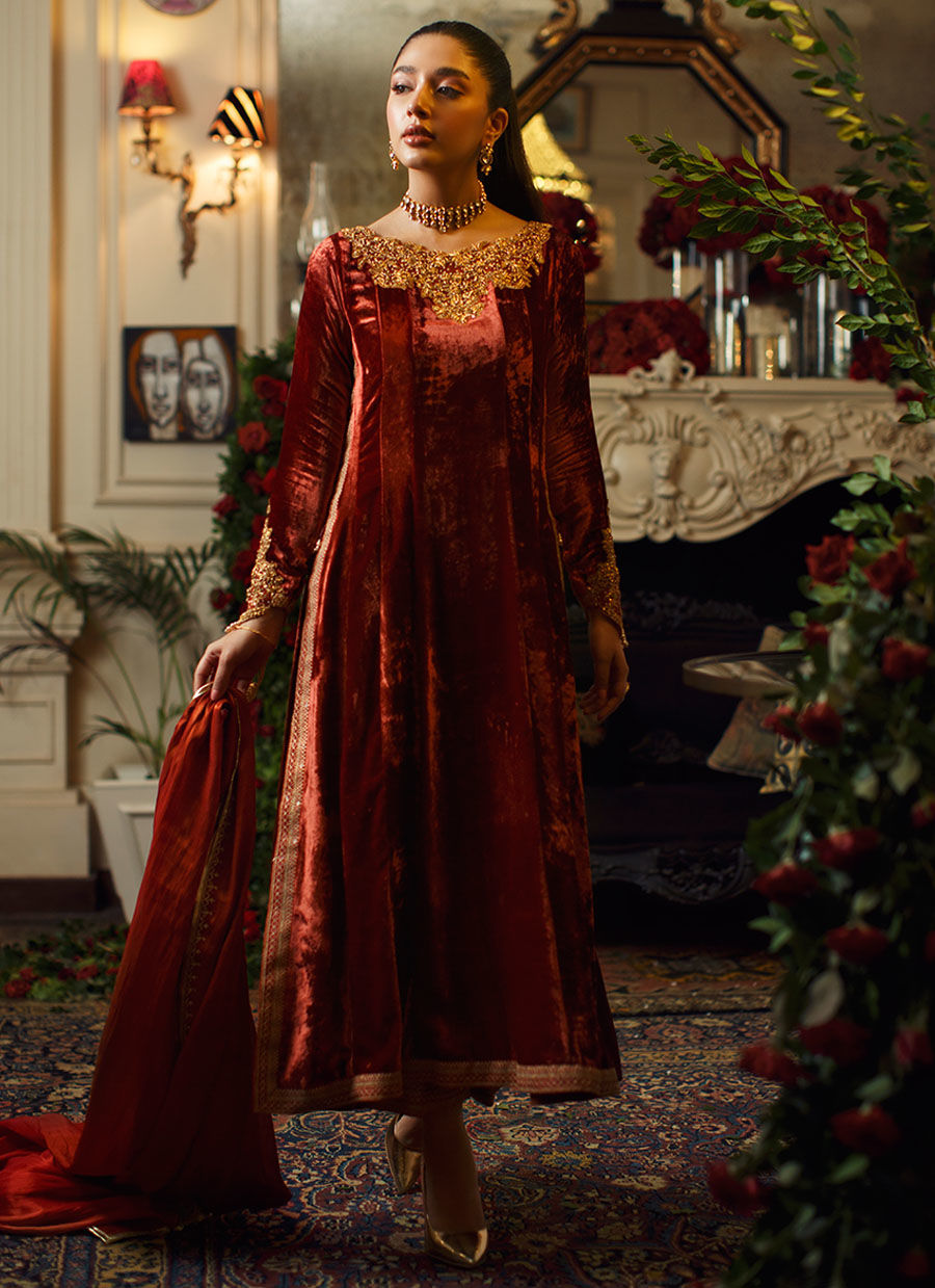 Ailya Shirt And Dupatta | Velvet | FARAH TALIB AZIZ