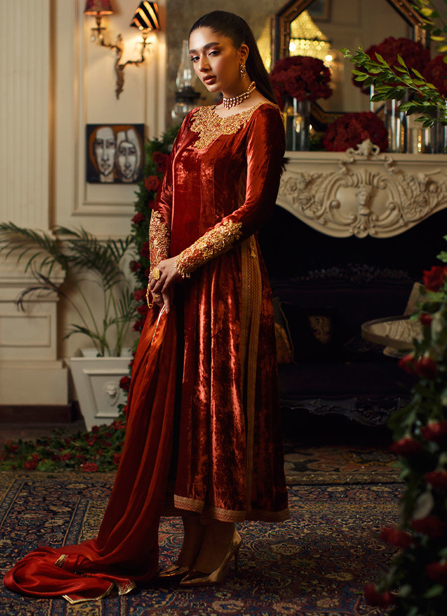 Ailya Shirt And Dupatta | Velvet | FARAH TALIB AZIZ
