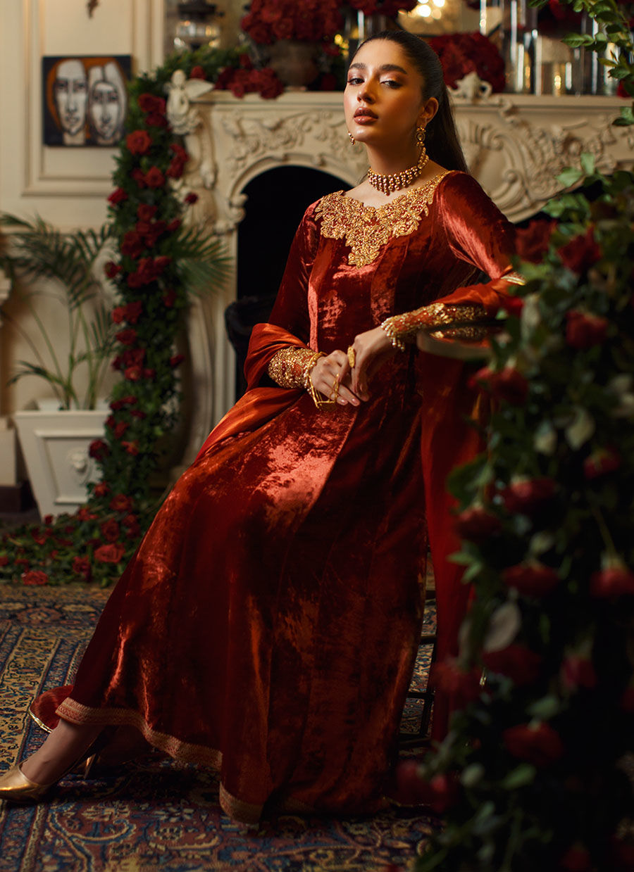 Ailya Shirt And Dupatta | Velvet | FARAH TALIB AZIZ