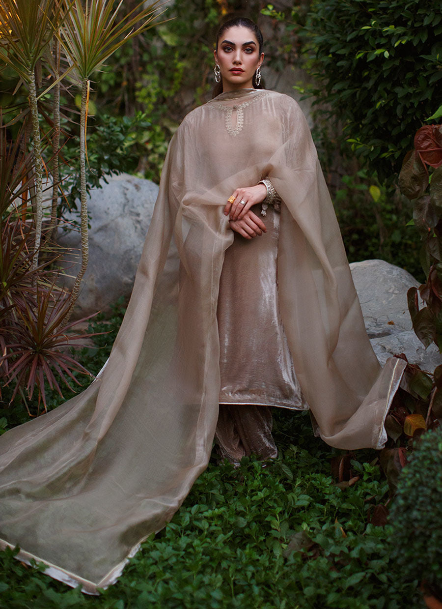 Alara Shirt and Dupatta | Velvet | FARAH TALIB AZIZ