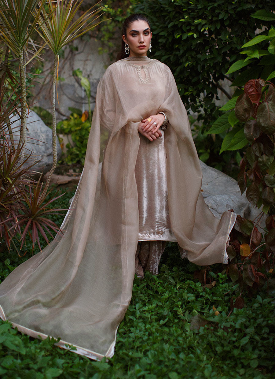 Alara Shirt and Dupatta | Velvet | FARAH TALIB AZIZ