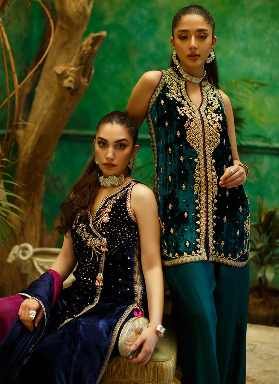 Nareman Emerald Shirt | Velvet | FARAH TALIB AZIZ