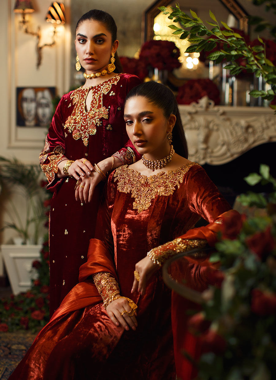 Ailya Shirt And Dupatta | Velvet | FARAH TALIB AZIZ