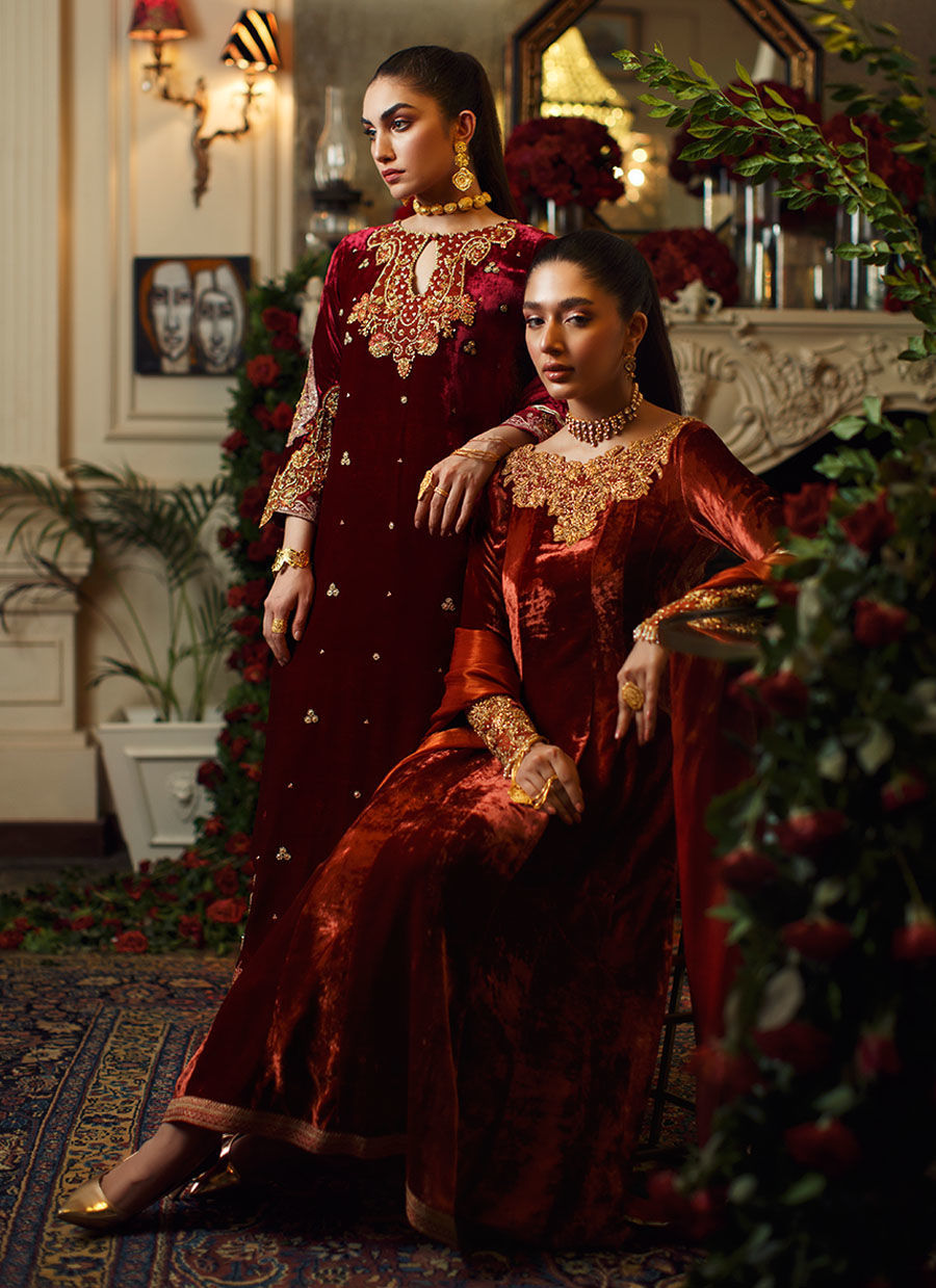 Ailya Shirt And Dupatta | Velvet | FARAH TALIB AZIZ
