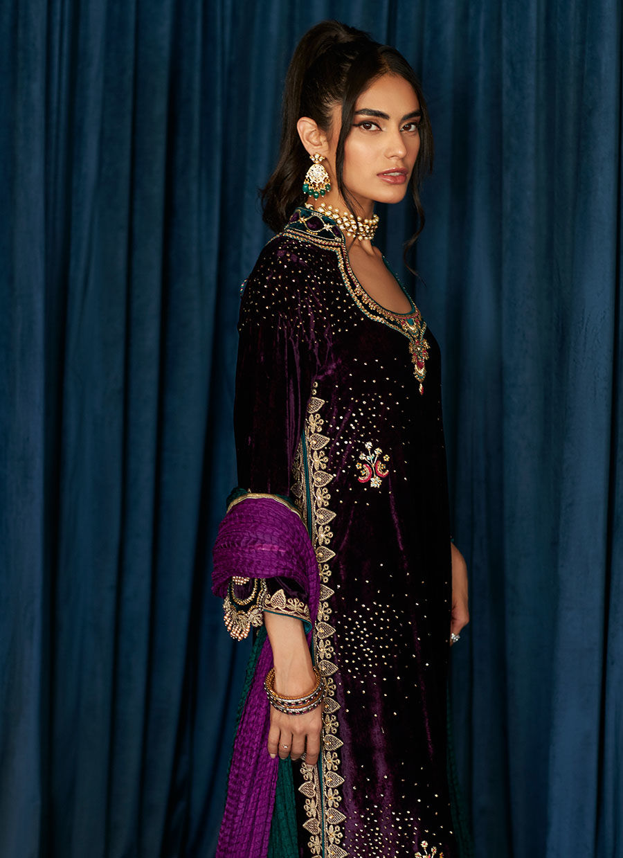 Bette Shirt And Dupatta | Velvet | FARAH TALIB AZIZ