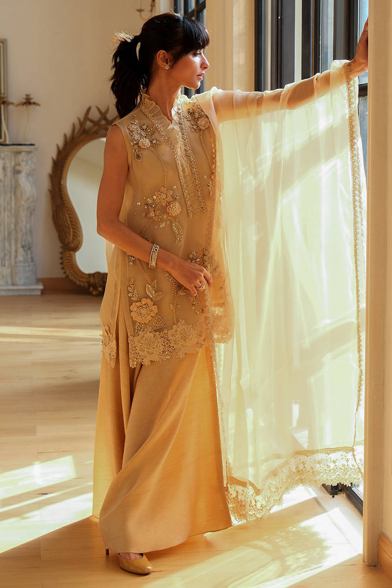 Gold Leaf Shirt and Pants | Eid Edit '26 | FARIDA HASAN