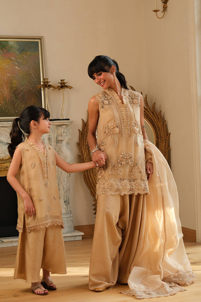 Gold Leaf Shirt and Pants | Eid Edit '26 | FARIDA HASAN