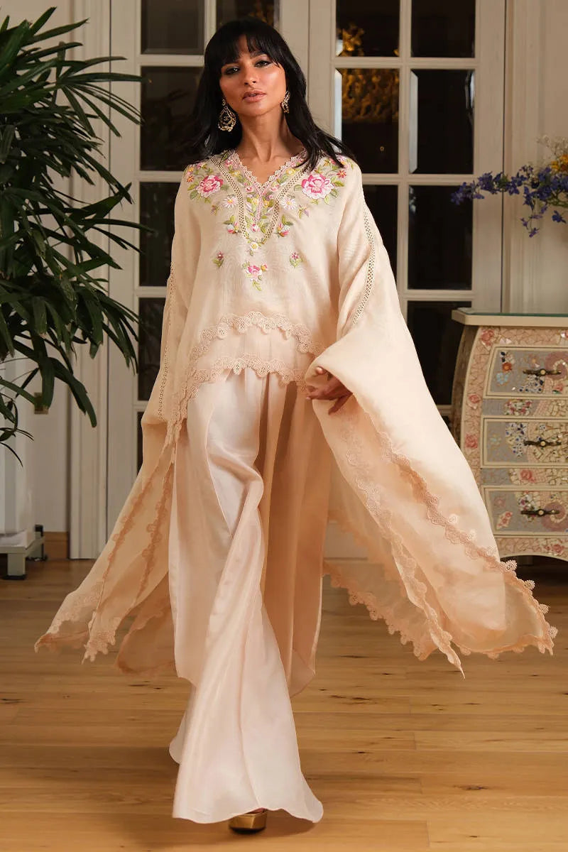Blush Cape Set | Fh-bess-09 | Bloom Edit Spring Summer '26 | FARIDA HASAN