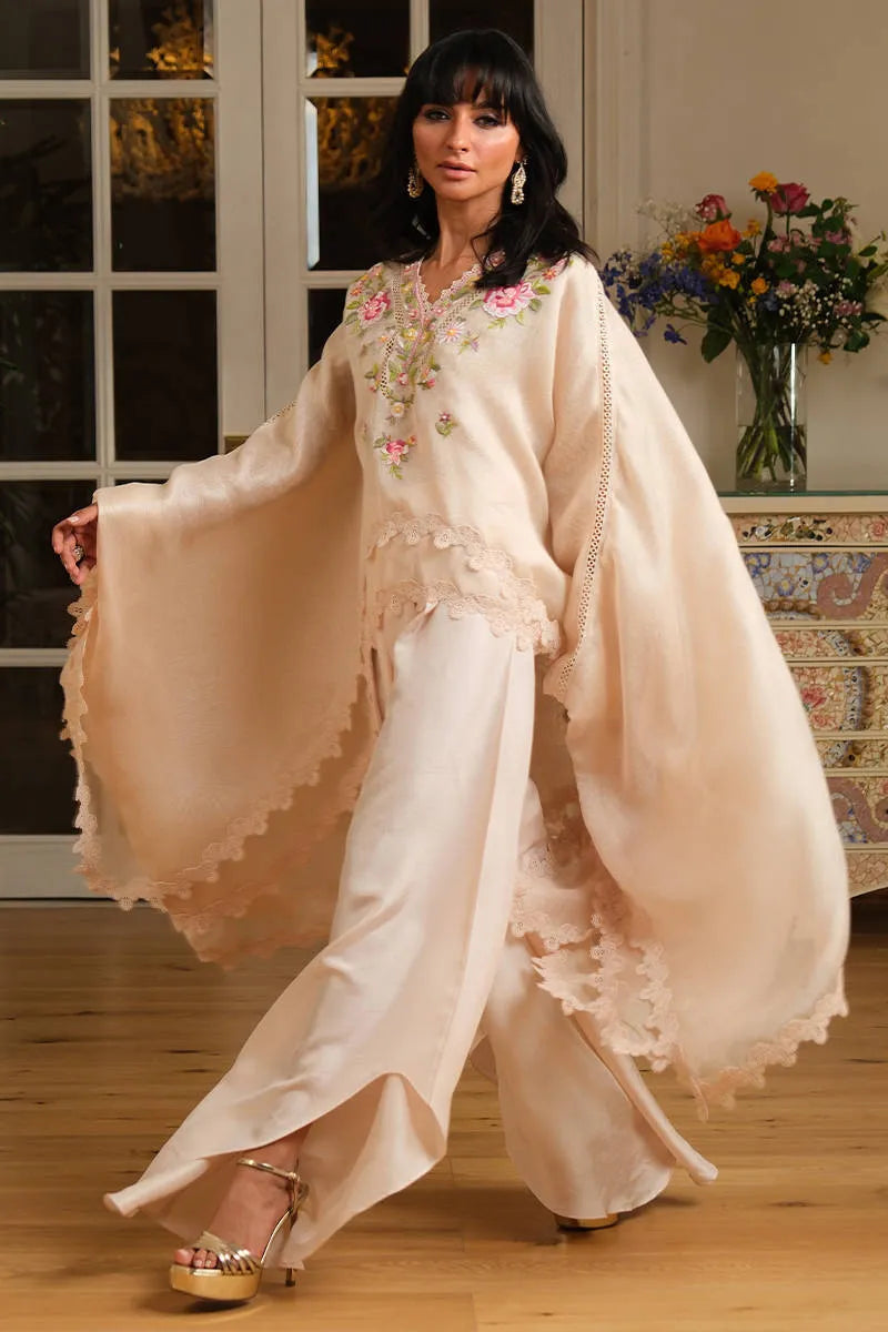 Blush Cape Set | Fh-bess-09 | Bloom Edit Spring Summer '26 | FARIDA HASAN