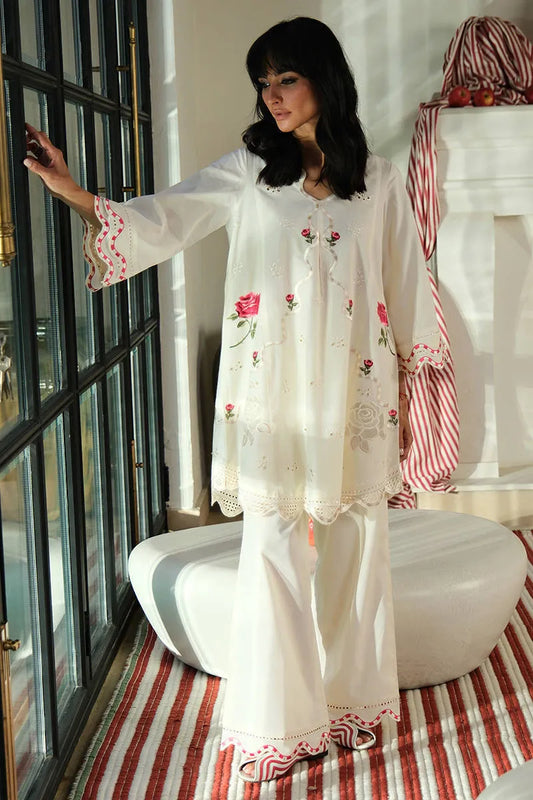 Cream Rose Set | Fh-bess-10 | Bloom Edit Spring Summer '26 | FARIDA HASAN
