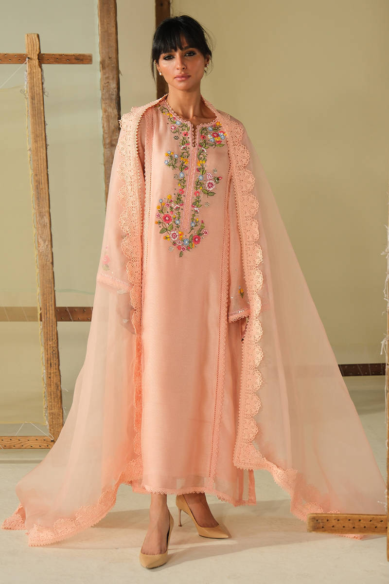 PEACH BLOSSOM SHIRT WITH PANTS | DHOOP | FARIDA HASAN