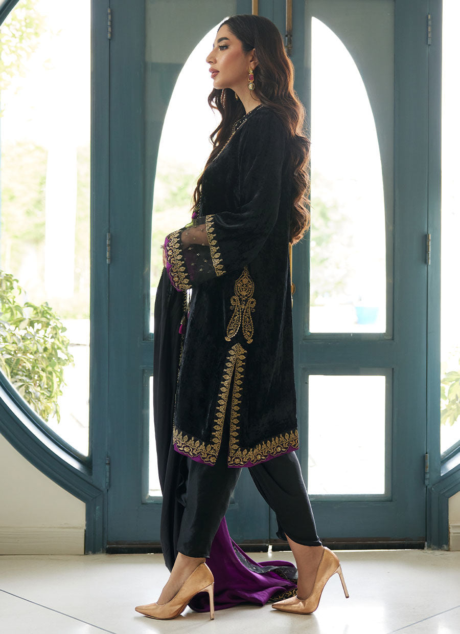 Sabeel Shirt And Dupatta | Velvet | FARAH TALIB AZIZ