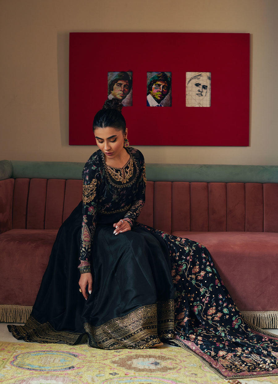 Veroz Kalidaar And Silk Dupatta | Velvet | FARAH TALIB AZIZ