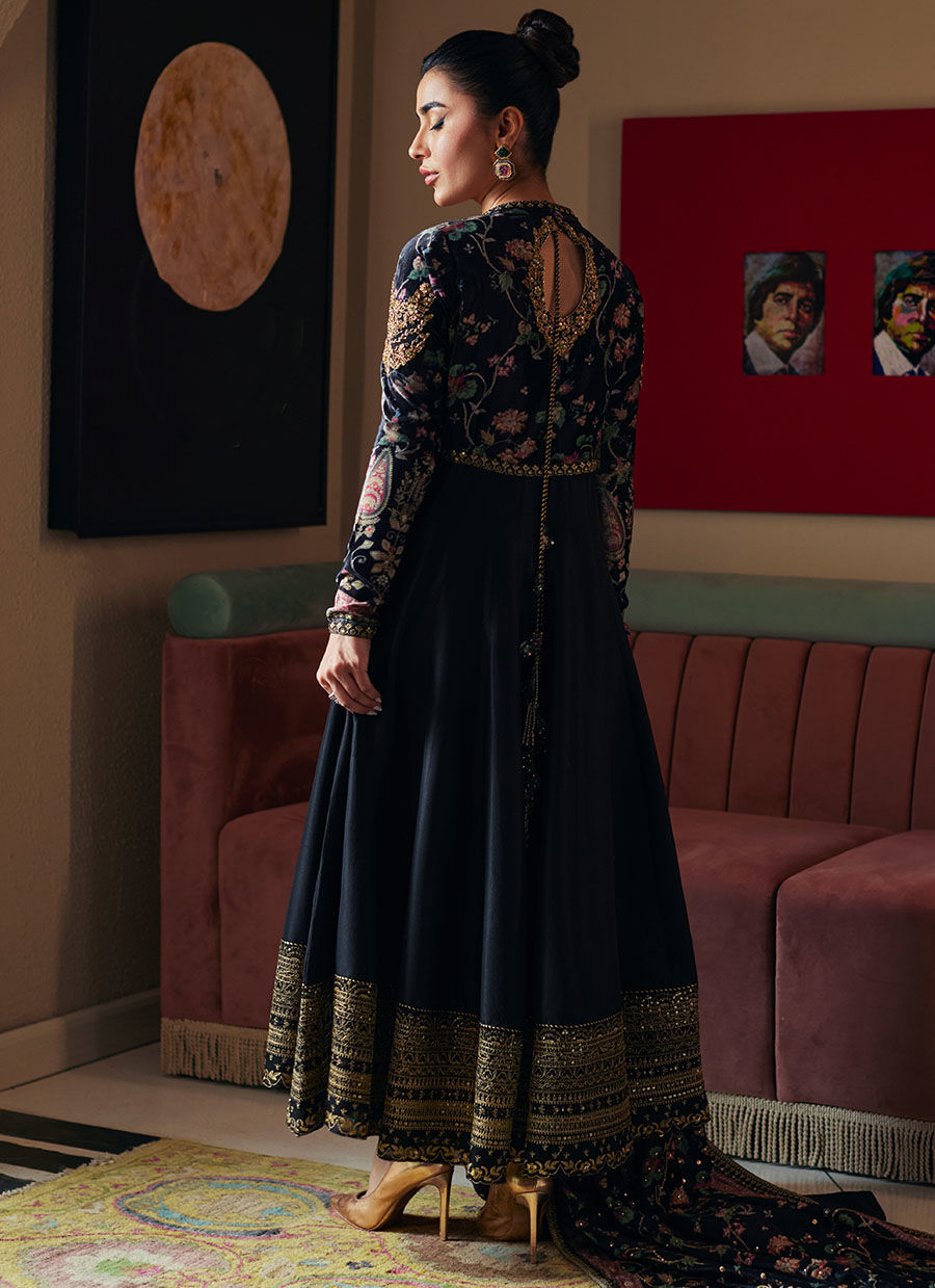 Veroz Kalidaar And Silk Dupatta | Velvet | FARAH TALIB AZIZ