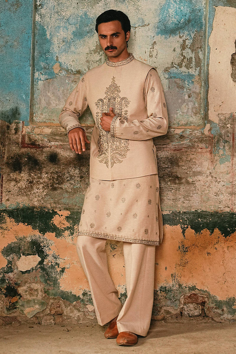 Ghalib Waistcoat |  Luxury Pret '26 | Menswear |  Mohsin Naveed Ranjha