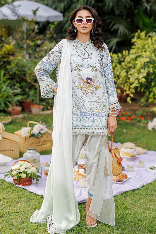 Crema Shirt And Dupatta | Ansab Jahangir