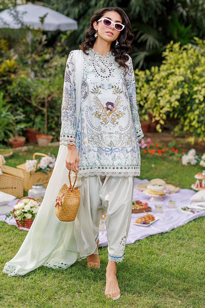 Crema Shirt And Dupatta | Ansab Jahangir
