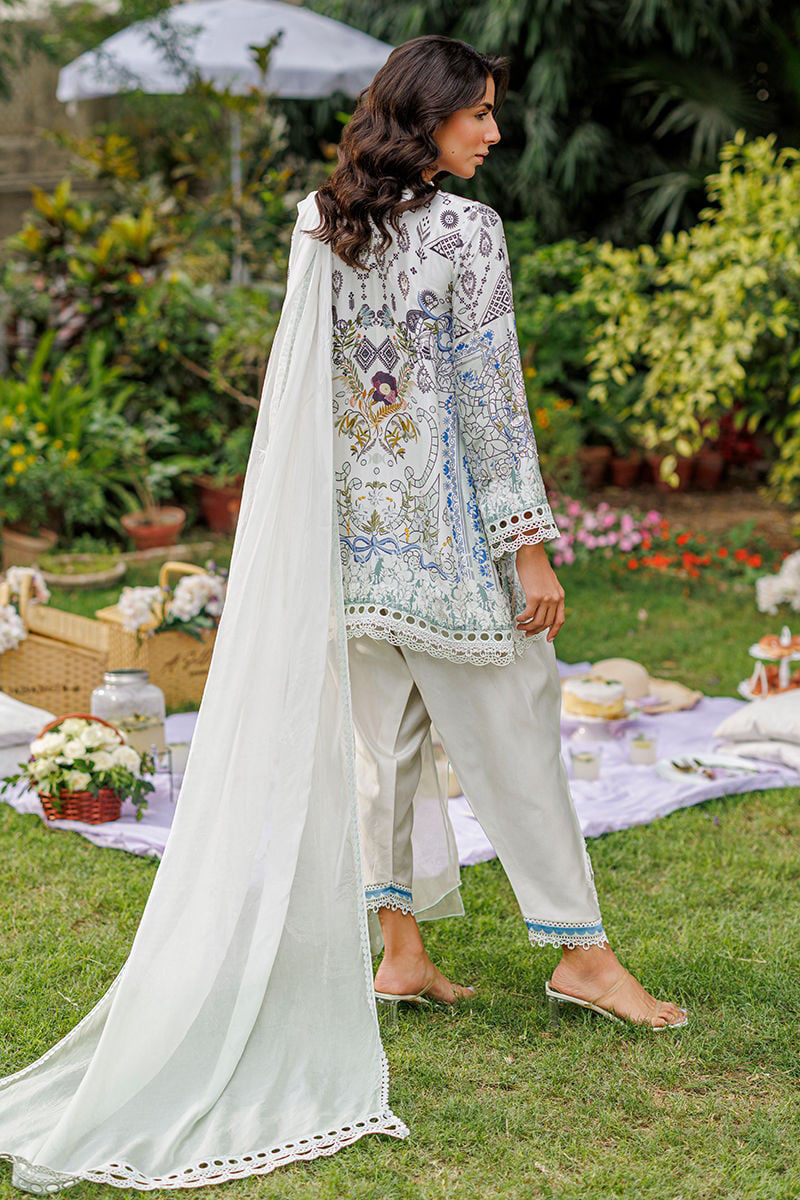 Crema Shirt And Dupatta | Ansab Jahangir