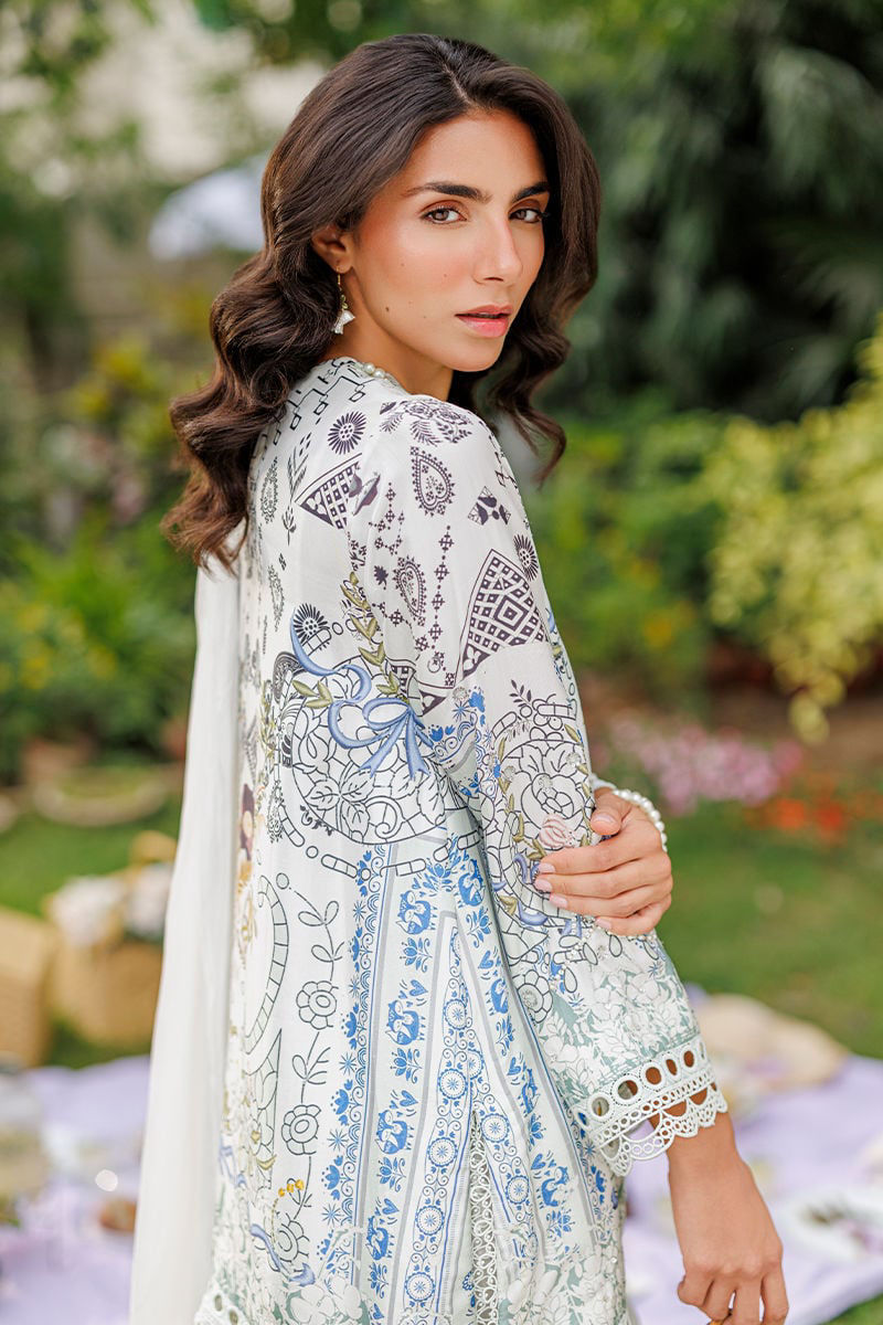 Crema Shirt And Dupatta | Ansab Jahangir