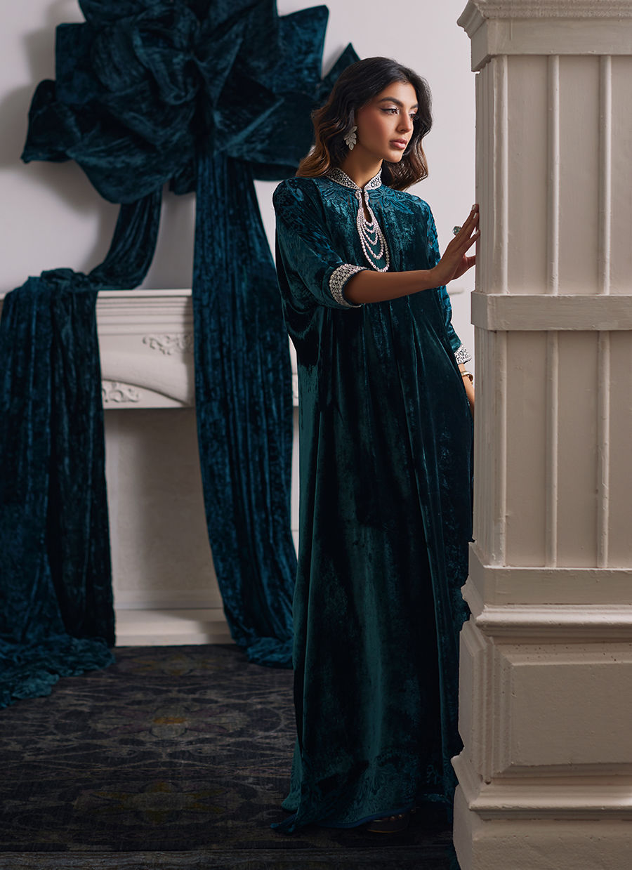 Alita Emerald Kaftan | Velvet | FARAH TALIB AZIZ