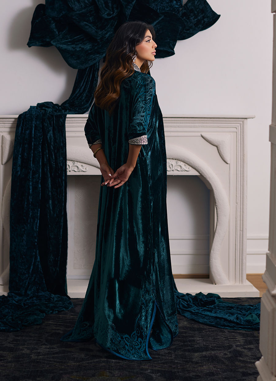 Alita Emerald Kaftan | Velvet | FARAH TALIB AZIZ