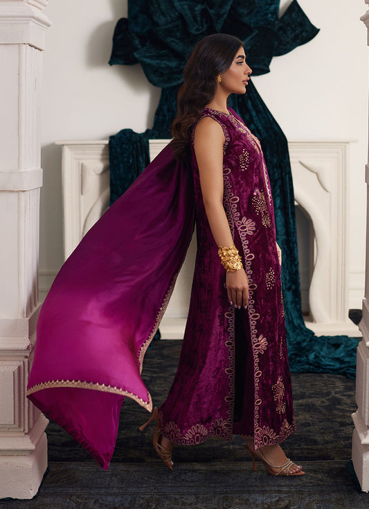 Chantelle Shirt And Dupatta | Velvet | FARAH TALIB AZIZ