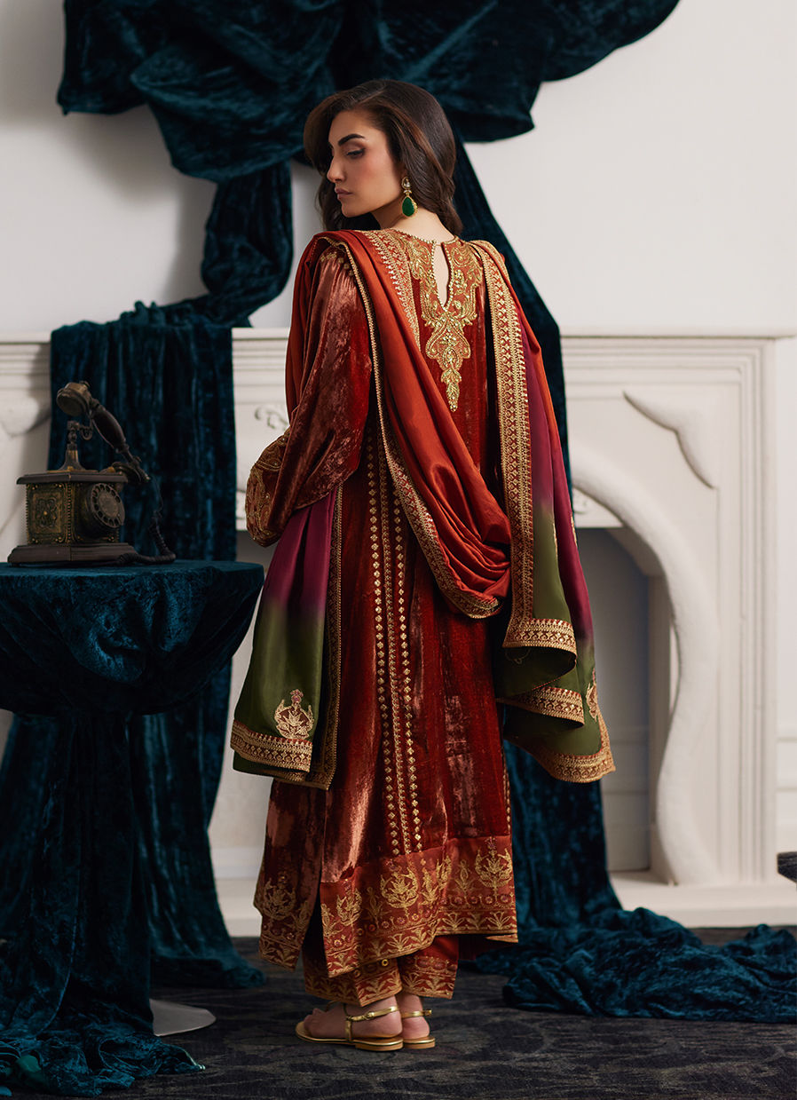Graziela Shirt And Dupatta | Velvet | FARAH TALIB AZIZ