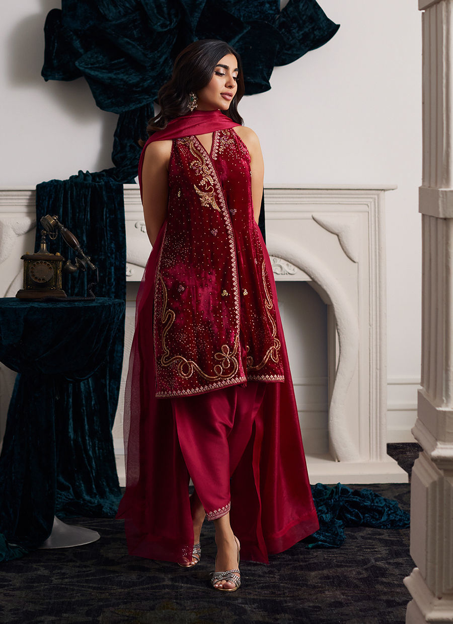 Ismaya Shirt And Dupatta | Velvet | FARAH TALIB AZIZ