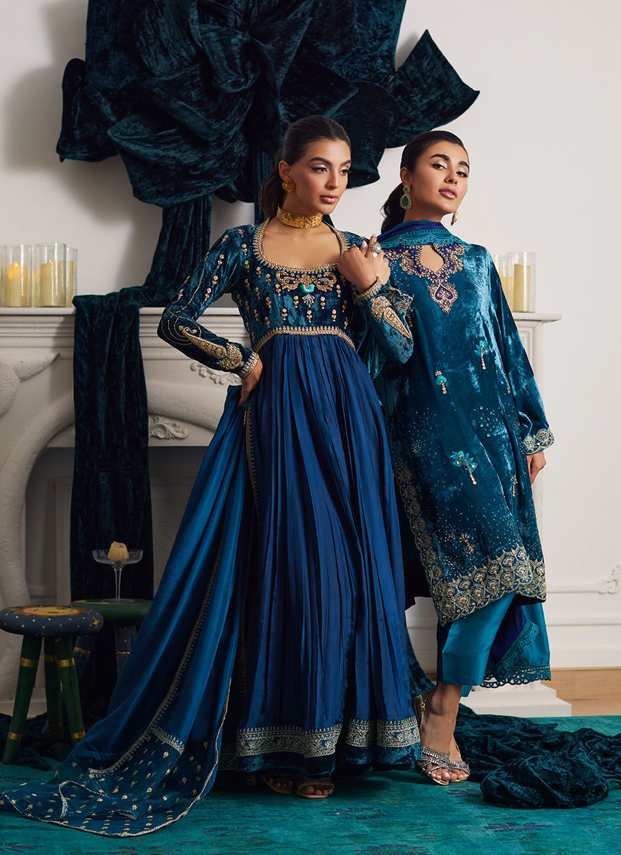 Edie Shirt And Dupatta | Velvet | FARAH TALIB AZIZ