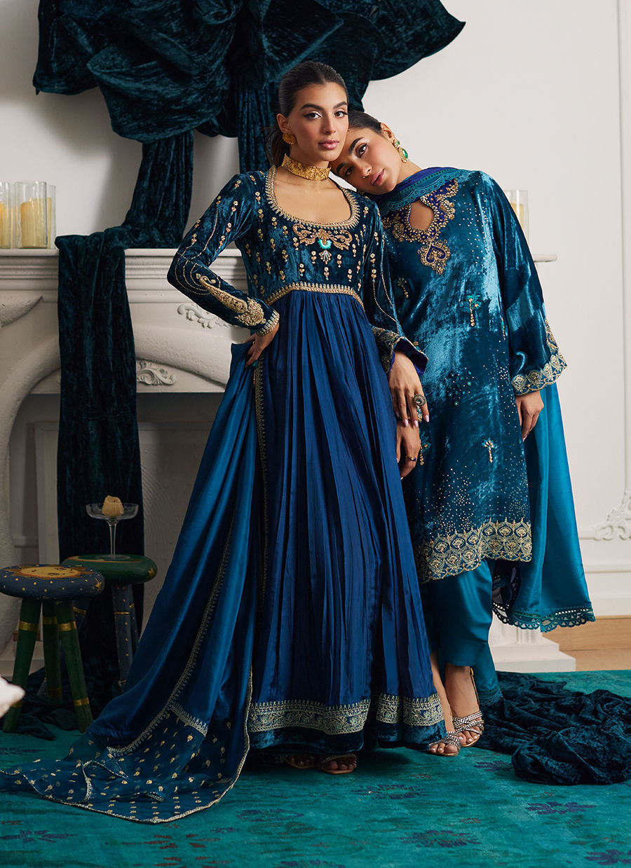 Edie Shirt And Dupatta | Velvet | FARAH TALIB AZIZ