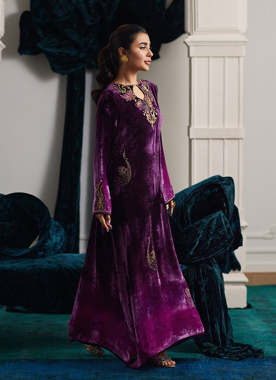 Nia Ombre Velvet Kaftan | Velvet | FARAH TALIB AZIZ