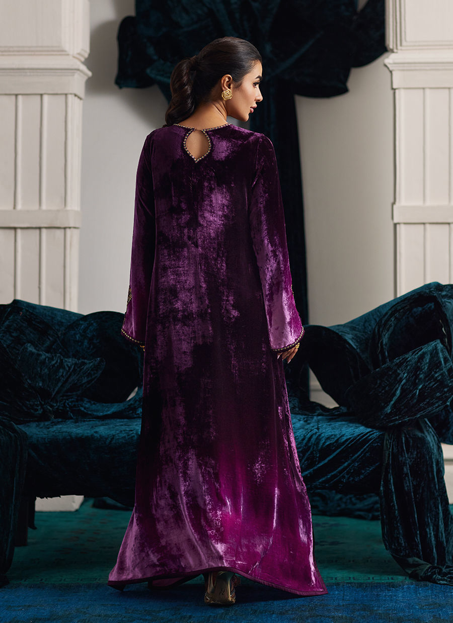Nia Ombre Velvet Kaftan | Velvet | FARAH TALIB AZIZ