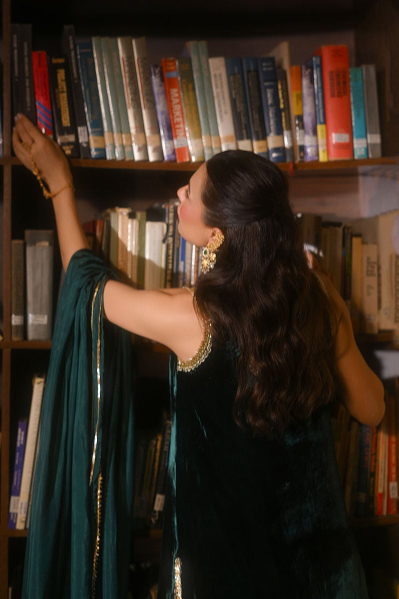 LEHER ANGARKHA AND DUPATTA | QISSA LUXURY VELVETS | ANSAB JAHANGIR