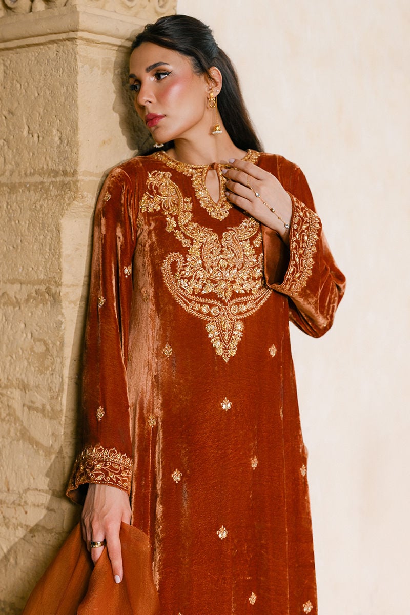 QISSA SHIRT AND DUPATTA | QISSA LUXURY VELVETS | ANSAB JAHANGIR
