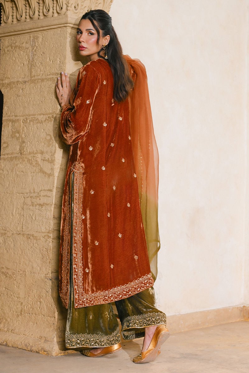 QISSA SHIRT AND DUPATTA | QISSA LUXURY VELVETS | ANSAB JAHANGIR
