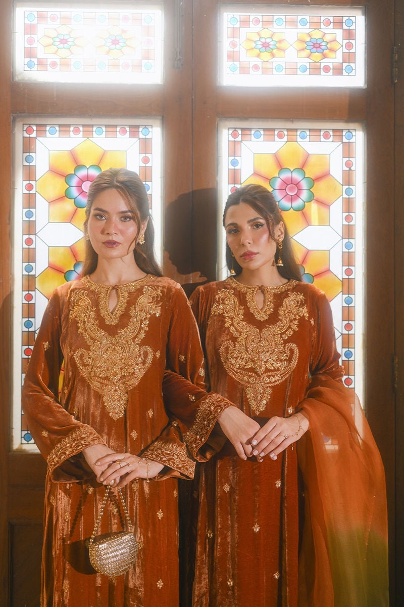 QISSA SHIRT AND DUPATTA | QISSA LUXURY VELVETS | ANSAB JAHANGIR